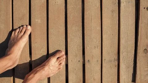 Two Bare Feet Stock Photos