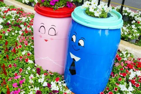 The two barrels loving Stock Photos