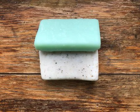 Two bars of soap Stock Photos