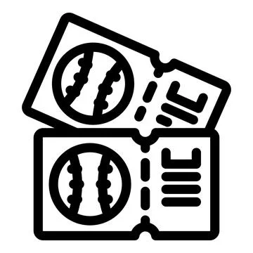 Two baseball tickets granting access to exciting game Stockillustratie