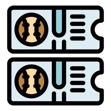 Two baseball tickets granting access to a baseball game Ilustração Stock