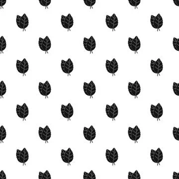 Two basil leaves pattern 스톡 일러스트