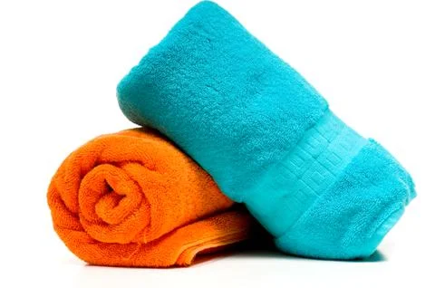 Two bath towels Stock Photos