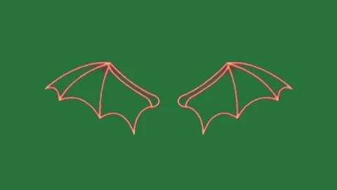 Two bats on a green background and screen with an image of pair hands red Stock Footage 335683298