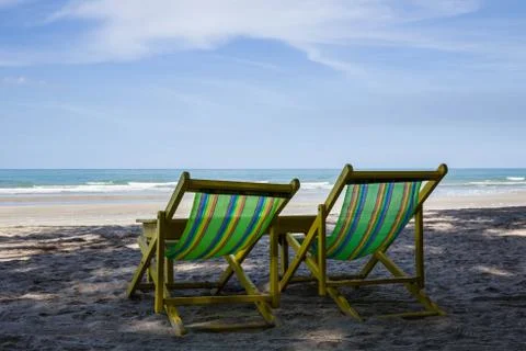 Two Beach Chairs Stock Photos