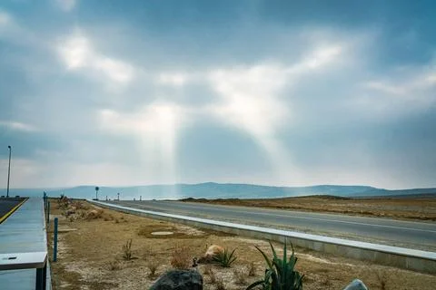 Two beams of God's rays Stock Photos