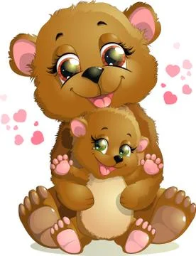 Two bears Stock Illustration