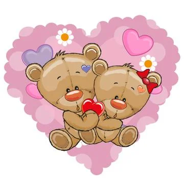 Two Bears Stock Illustration