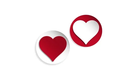 Two beating heart, Background For Valentine's day. Stock Footage 283538708