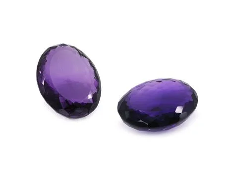 Two beautiful amethysts Stock Photos