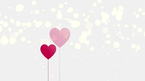 Two beautiful hearts for valentine's background Stock Footage 246462650