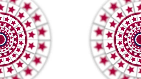Two beautiful rotating circles with blur effect and usa national flag textu.. Stock Footage 311200768