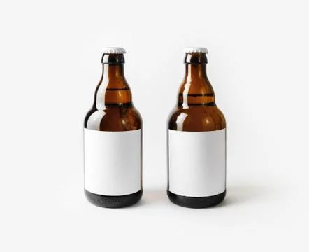 Two beer bottles Stock Photos