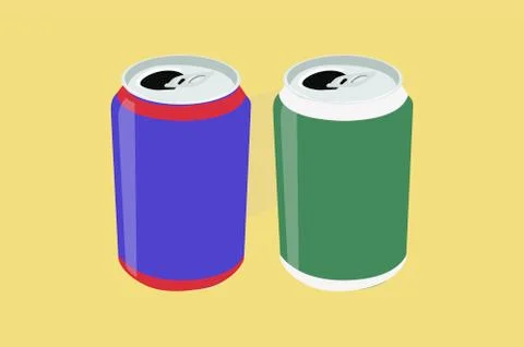 Two Beer Cans Mockup Stock Illustration