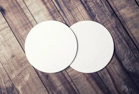 Two beer coasters Stock Photos