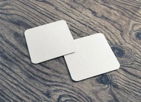 Two beer coasters Stock Photos
