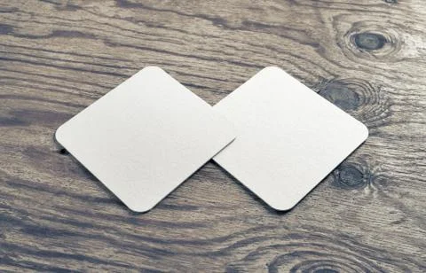 Two beer coasters Stock Photos