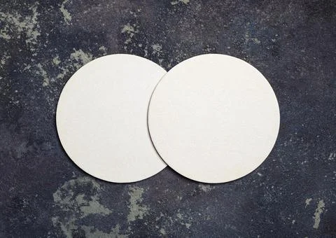 Two beer coasters Stock Photos