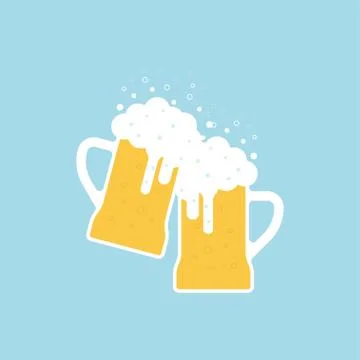 Two beer glasses Ilustración de archivo