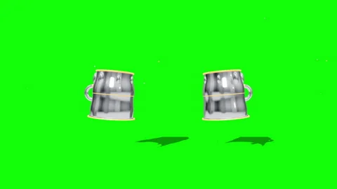 Two beer mugs cheers molten lava Stockbeeldmateriaal 345850527