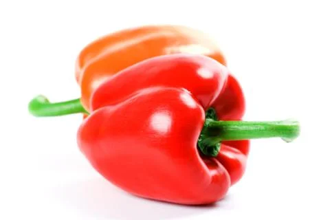 Two bell peppers Stock Photos