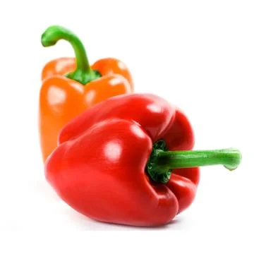 Two bell peppers Stock Photos