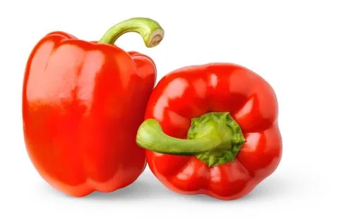Two bell peppers Stock Photos