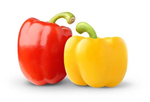 Two bell peppers Stock Photos