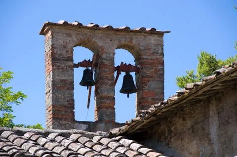Two bells in tower Stock Photos