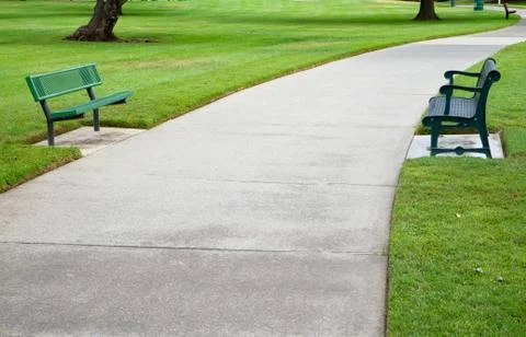 Two benches Stock Photos