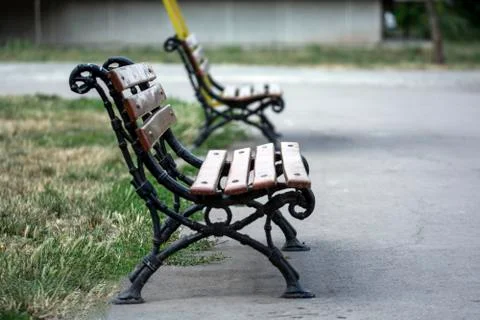 Two benches Stock Photos