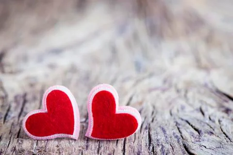 Two beutiful hearts Stock Photos