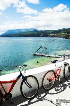 Two bicycles Stock Photos