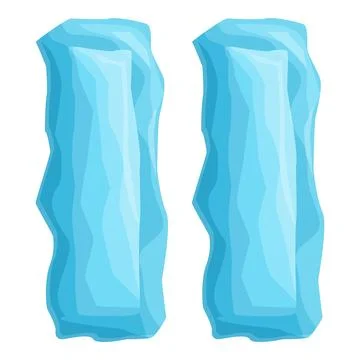 Two big blocks of ice forming a narrow passage 스톡 일러스트