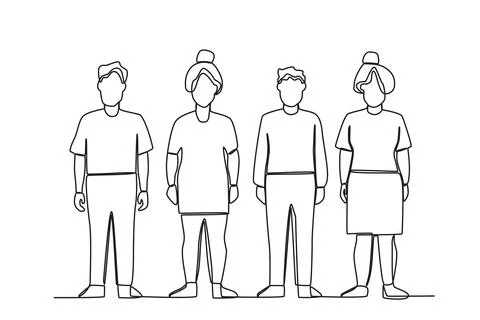 Two big hands hold the human population Stock Illustration