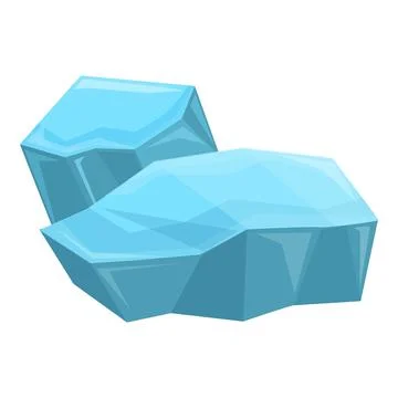 Two big pieces of ice are lying on top of each other Stock Illustration