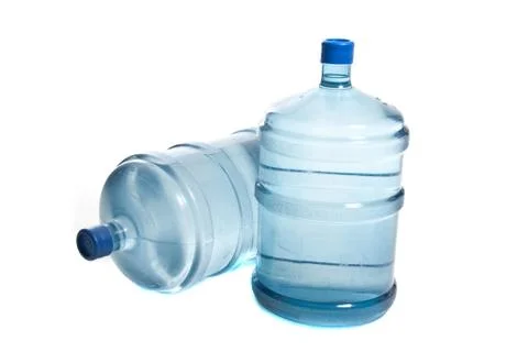 Two big plastic bottle's for potable water Stock Photos