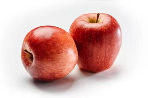 Two big red apples Stock Photos