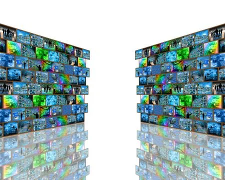 Two big walls Stock Illustration