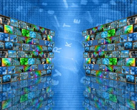 Two big walls Stock Illustration