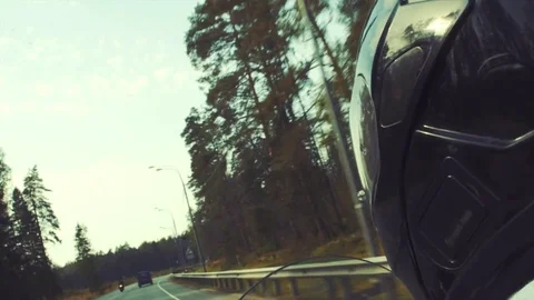 Two bikers meeting on the road tripping Stock Footage 80868732