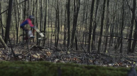 Two bikers racing in wild Video stock 56775463