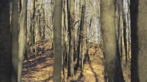 Two bikers racing in wild towards camera Video stock 56775987