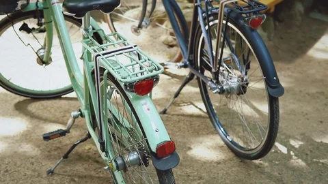 Two bikes on the beach Stock Footage 78326700