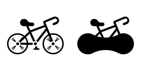 Two bikes pictogram vector illustration. Stock Illustration