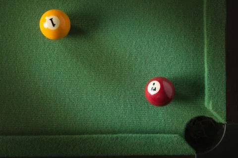 Two billiard balls Foto stock