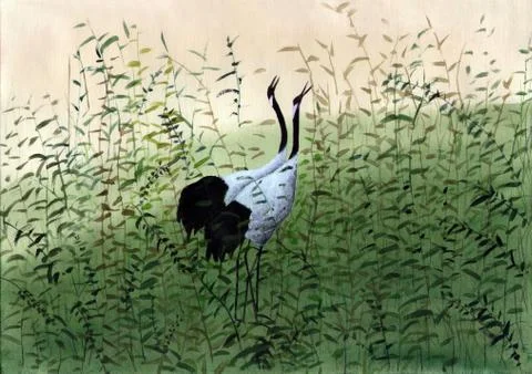 Two birds Stock Illustration