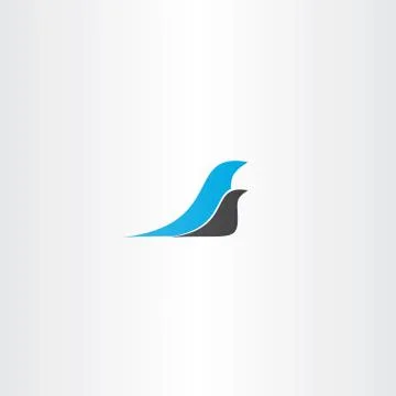Two birds logo design element Stock-Illustration