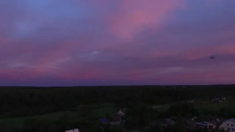 Two birds sunset from drone Stock Footage 155759714
