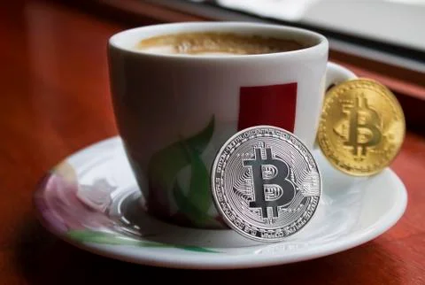 Two bitcoins Foto stock